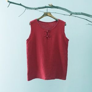 BROADCLOTH COTTON TOP SLEEVELESS
